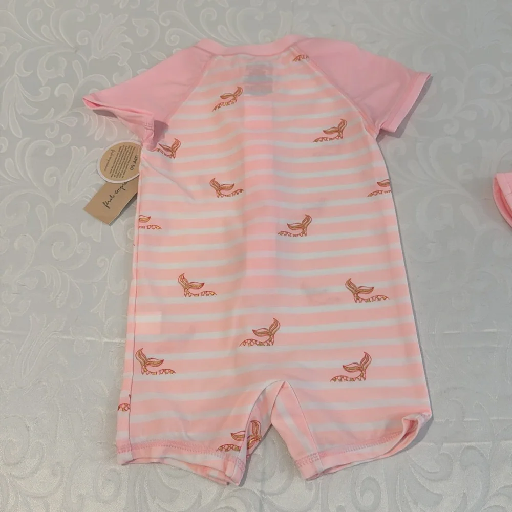 COPY - First Impressions Baby Girl Mermaid Rash-guard & Hat. 18 months